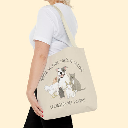 It Takes A Village | FUNDRAISER for Lexington Pet Pantry | Tote Bag - Detezi Designs - 19099652732654825149