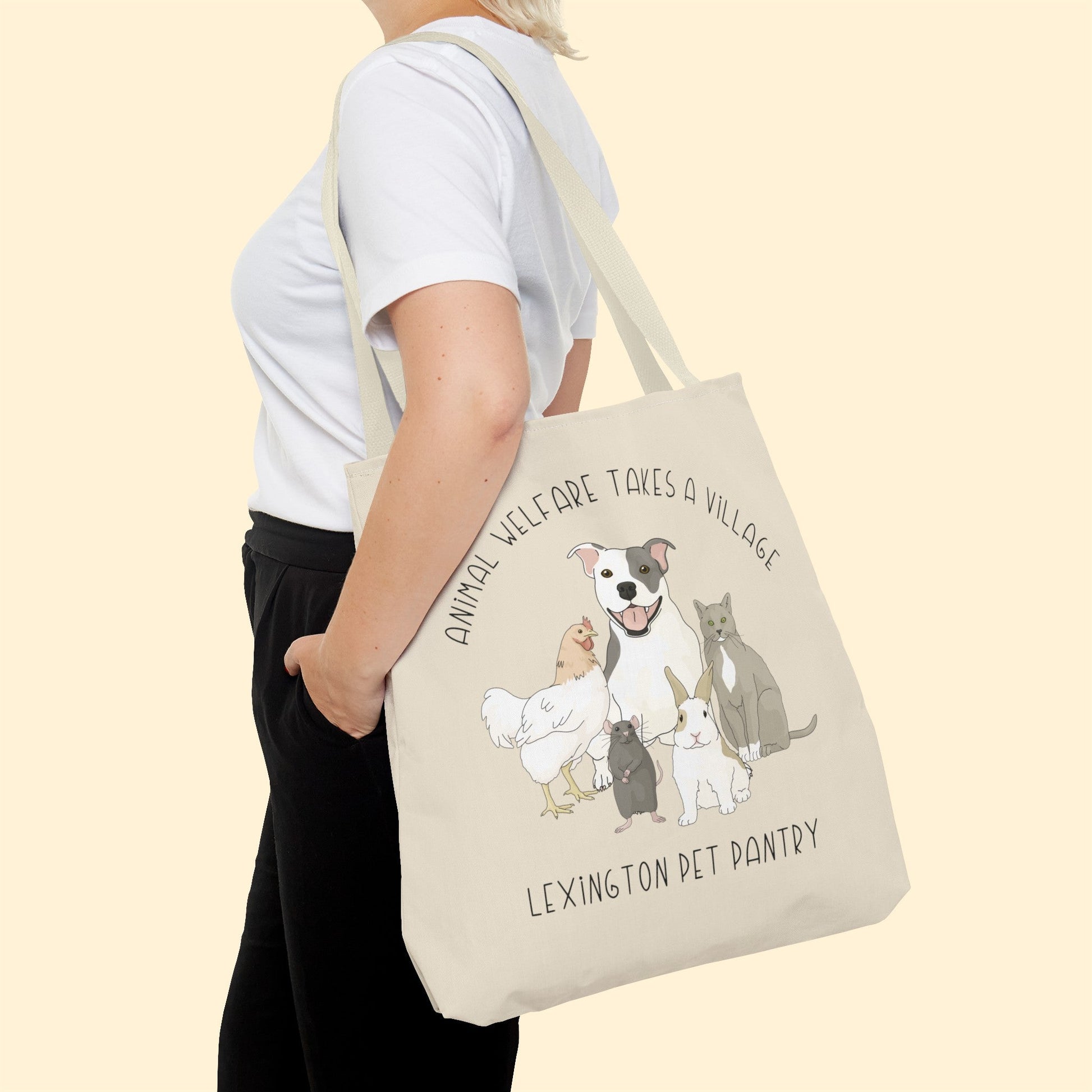 It Takes A Village | FUNDRAISER for Lexington Pet Pantry | Tote Bag - Detezi Designs - 33143116790761490181