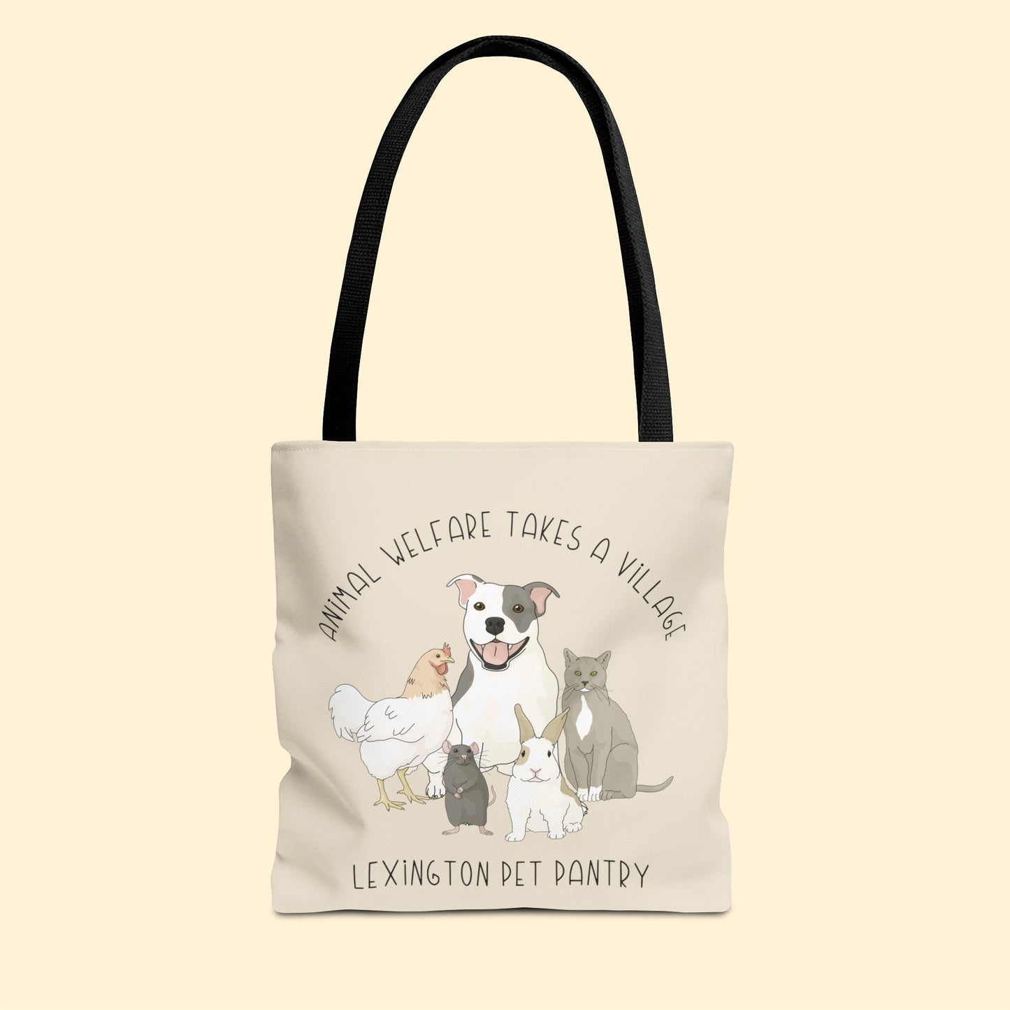 It Takes A Village | FUNDRAISER for Lexington Pet Pantry | Tote Bag - Detezi Designs - 33143116790761490181