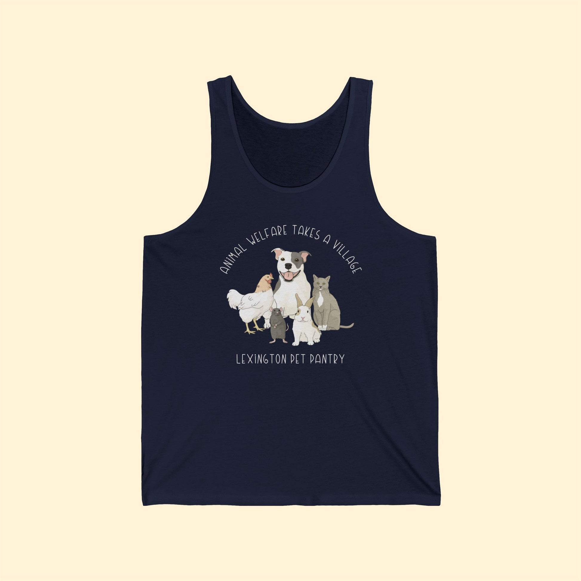 It Takes A Village | FUNDRAISER for Lexington Pet Pantry | Unisex Jersey Tank - Detezi Designs - 18617991327299105860