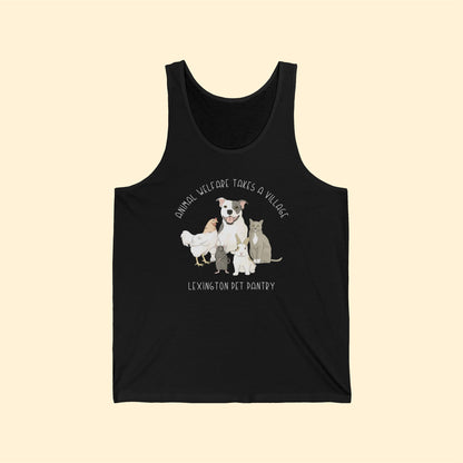 It Takes A Village | FUNDRAISER for Lexington Pet Pantry | Unisex Jersey Tank - Detezi Designs - 45939745106529825737