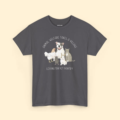 It Takes A Village | FUNDRAISER for Lexington Pet Pantry | Unisex T - shirt - Detezi Designs - 14785184582287346220