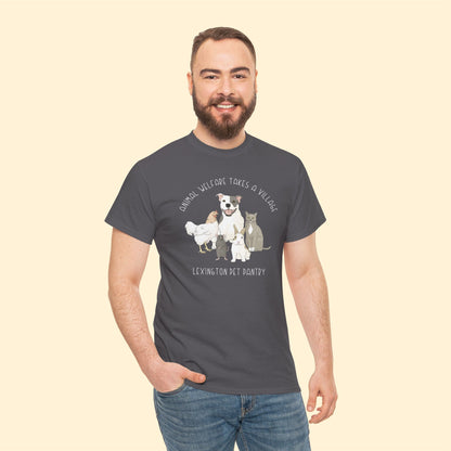 It Takes A Village | FUNDRAISER for Lexington Pet Pantry | Unisex T - shirt - Detezi Designs - 18933777219357776893