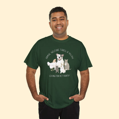 It Takes A Village | FUNDRAISER for Lexington Pet Pantry | Unisex T - shirt - Detezi Designs - 18933777219357776893