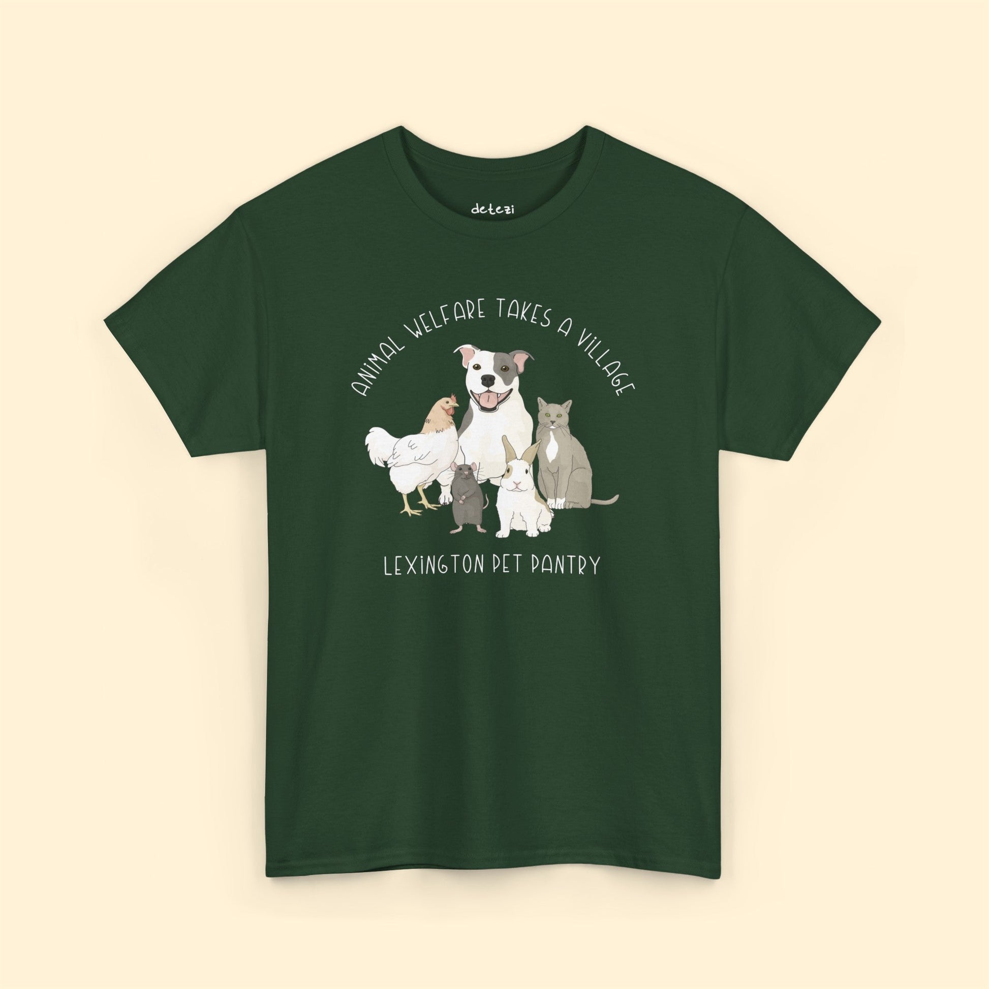 It Takes A Village | FUNDRAISER for Lexington Pet Pantry | Unisex T - shirt - Detezi Designs - 18933777219357776893