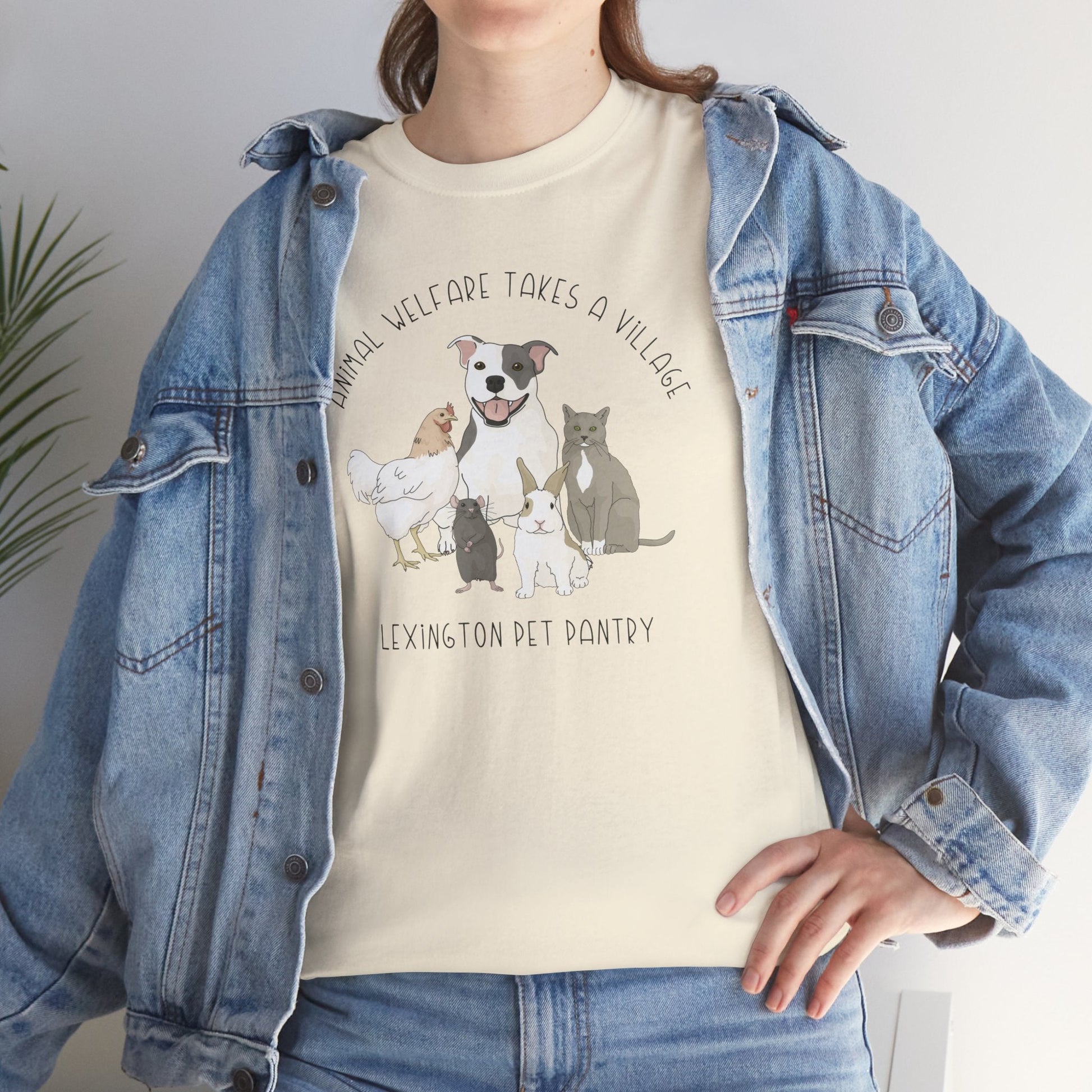 It Takes A Village | FUNDRAISER for Lexington Pet Pantry | Unisex T - shirt - Detezi Designs - 23793394478714791985