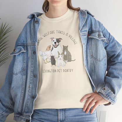 It Takes A Village | FUNDRAISER for Lexington Pet Pantry | Unisex T - shirt - Detezi Designs - 23793394478714791985