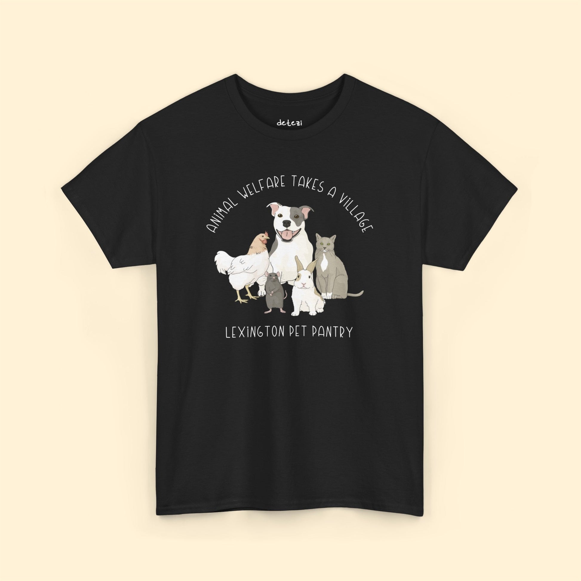 It Takes A Village | FUNDRAISER for Lexington Pet Pantry | Unisex T - shirt - Detezi Designs - 23793394478714791985