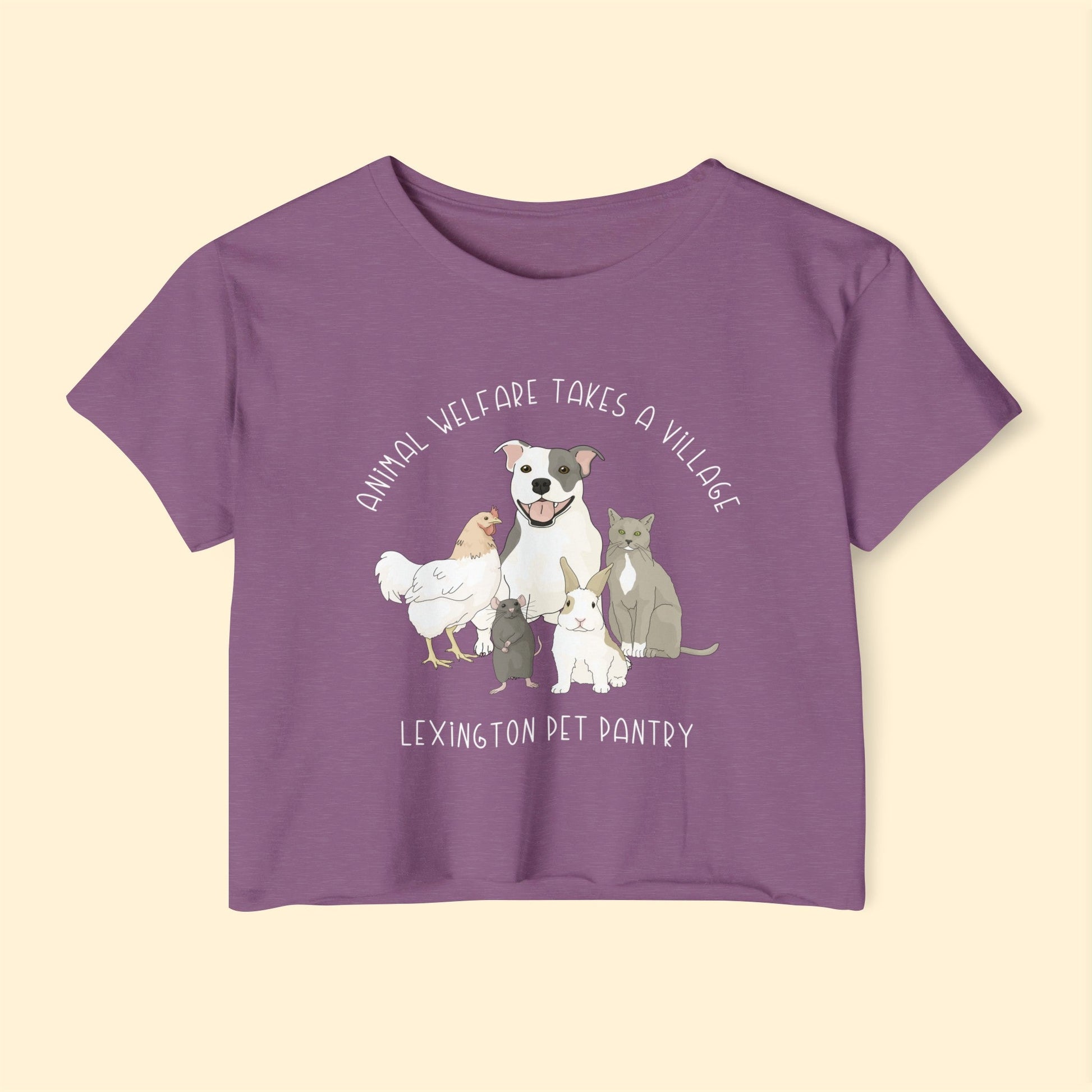 It Takes A Village | FUNDRAISER for Lexington Pet Pantry | Women's Festival Crop Top - Detezi Designs - 17085258488344026483