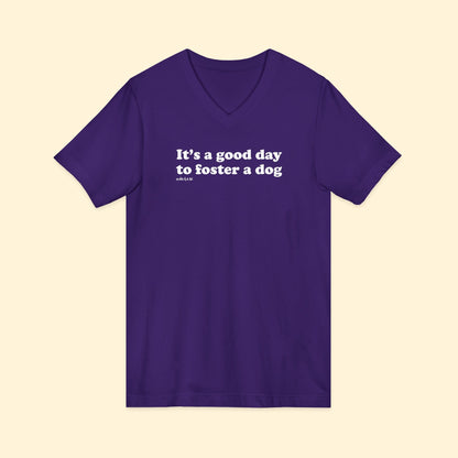 It's A Good Day To Foster A Dog | Unisex V - Neck Tee - Detezi Designs - 55503610410789270006