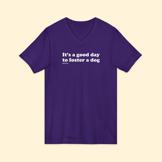 It's A Good Day To Foster A Dog | Unisex V - Neck Tee - Detezi Designs - 55503610410789270006