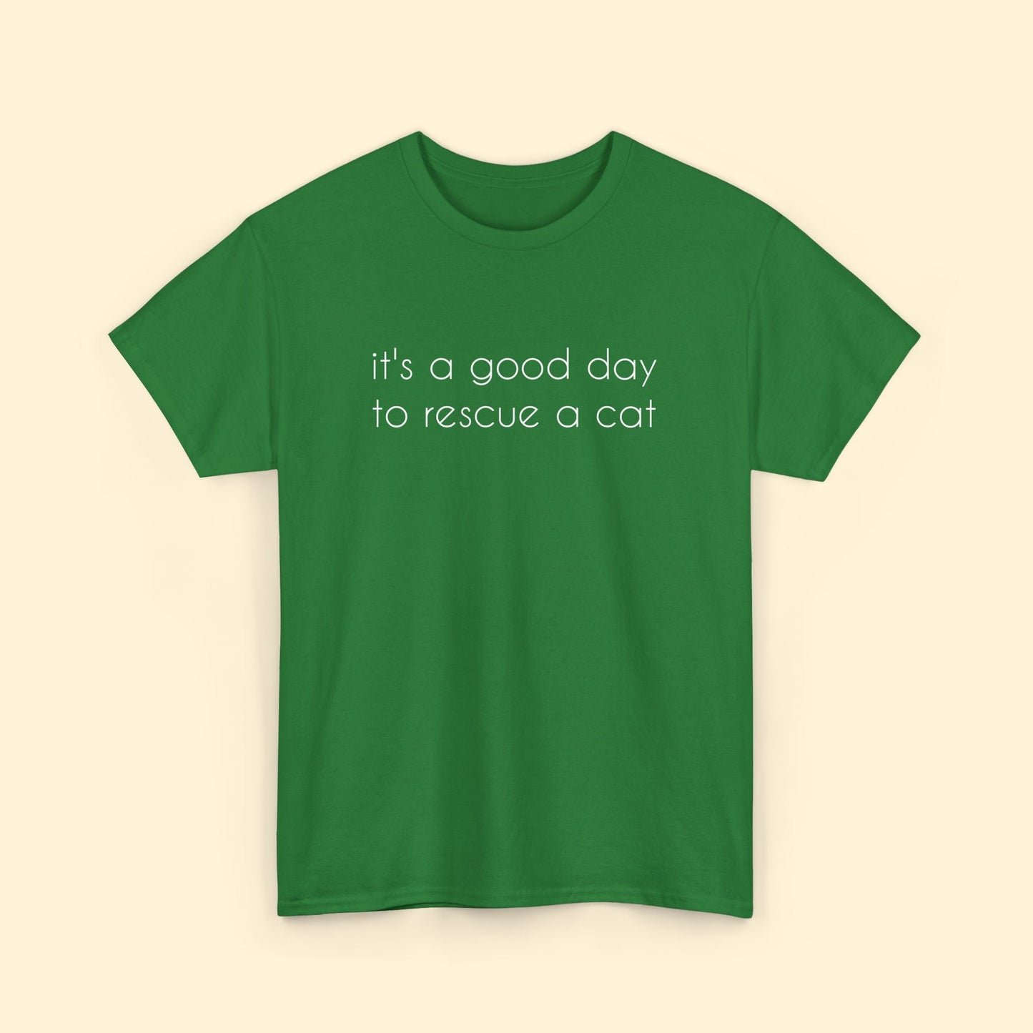 It's A Good Day To Rescue A Cat | Text Tees - Detezi Designs - 16266619418832600878