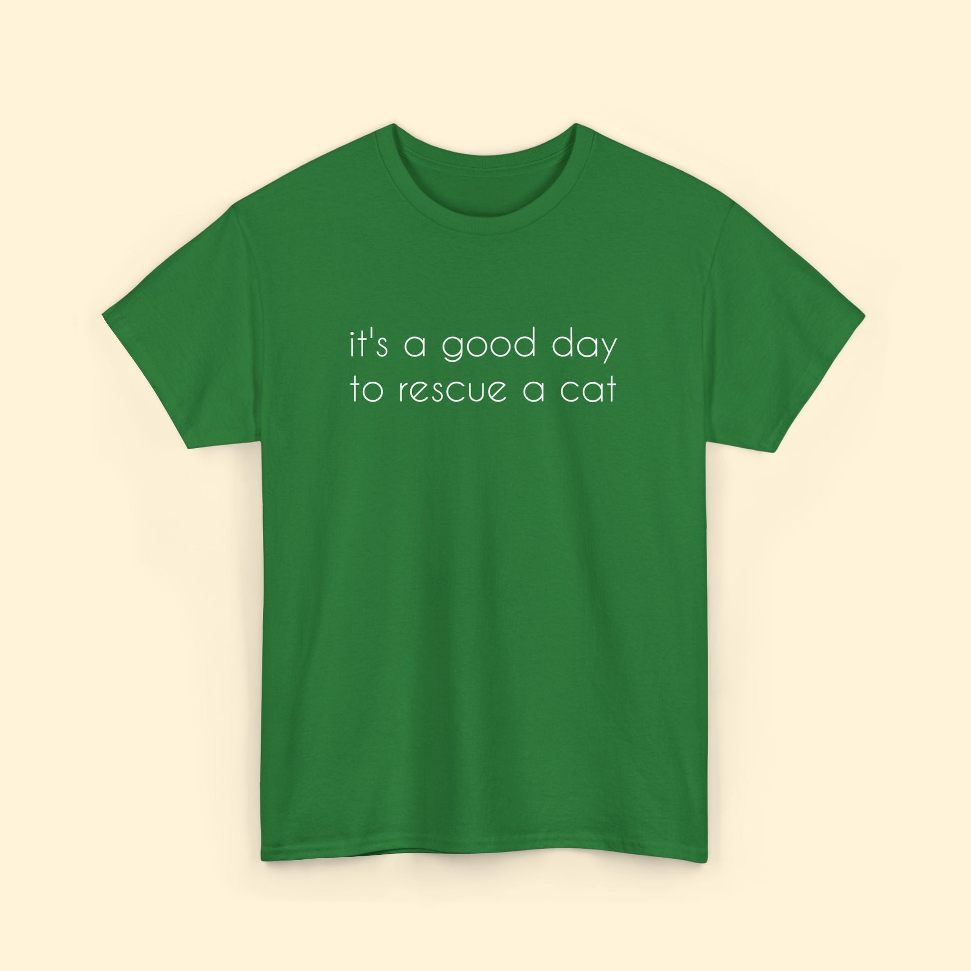 It's A Good Day To Rescue A Cat | Text Tees - Detezi Designs - 16266619418832600878