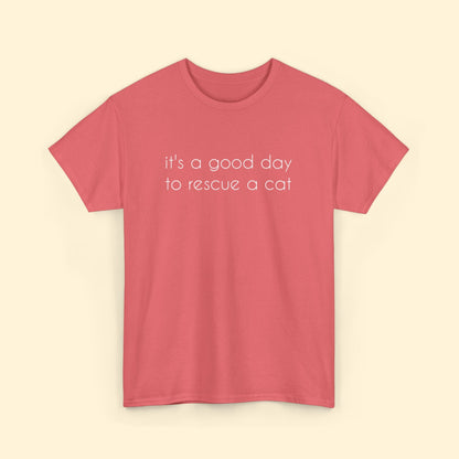 It's A Good Day To Rescue A Cat | Text Tees - Detezi Designs - 76183715796243249838