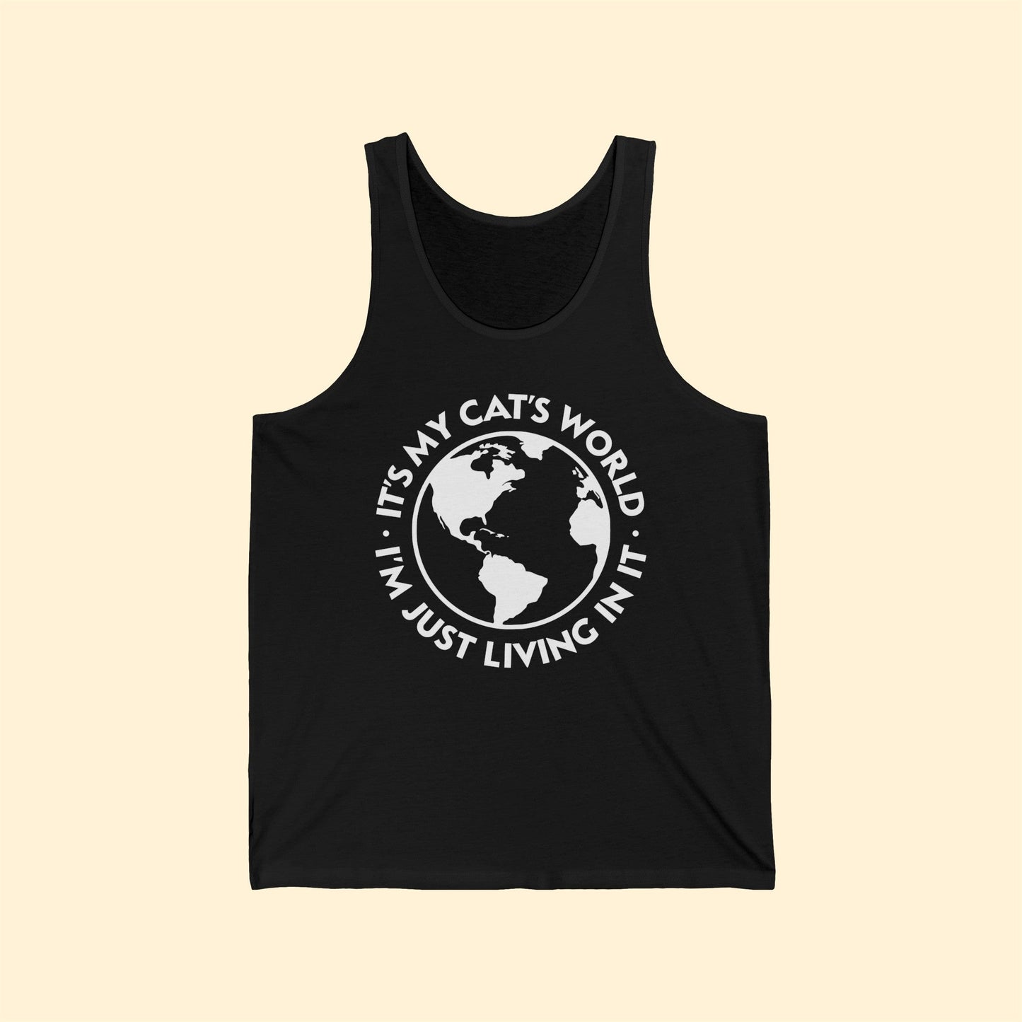 It's My Cat's World | Unisex Jersey Tank - Detezi Designs-14001308564915827068