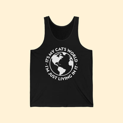 It's My Cat's World | Unisex Jersey Tank - Detezi Designs-14001308564915827068