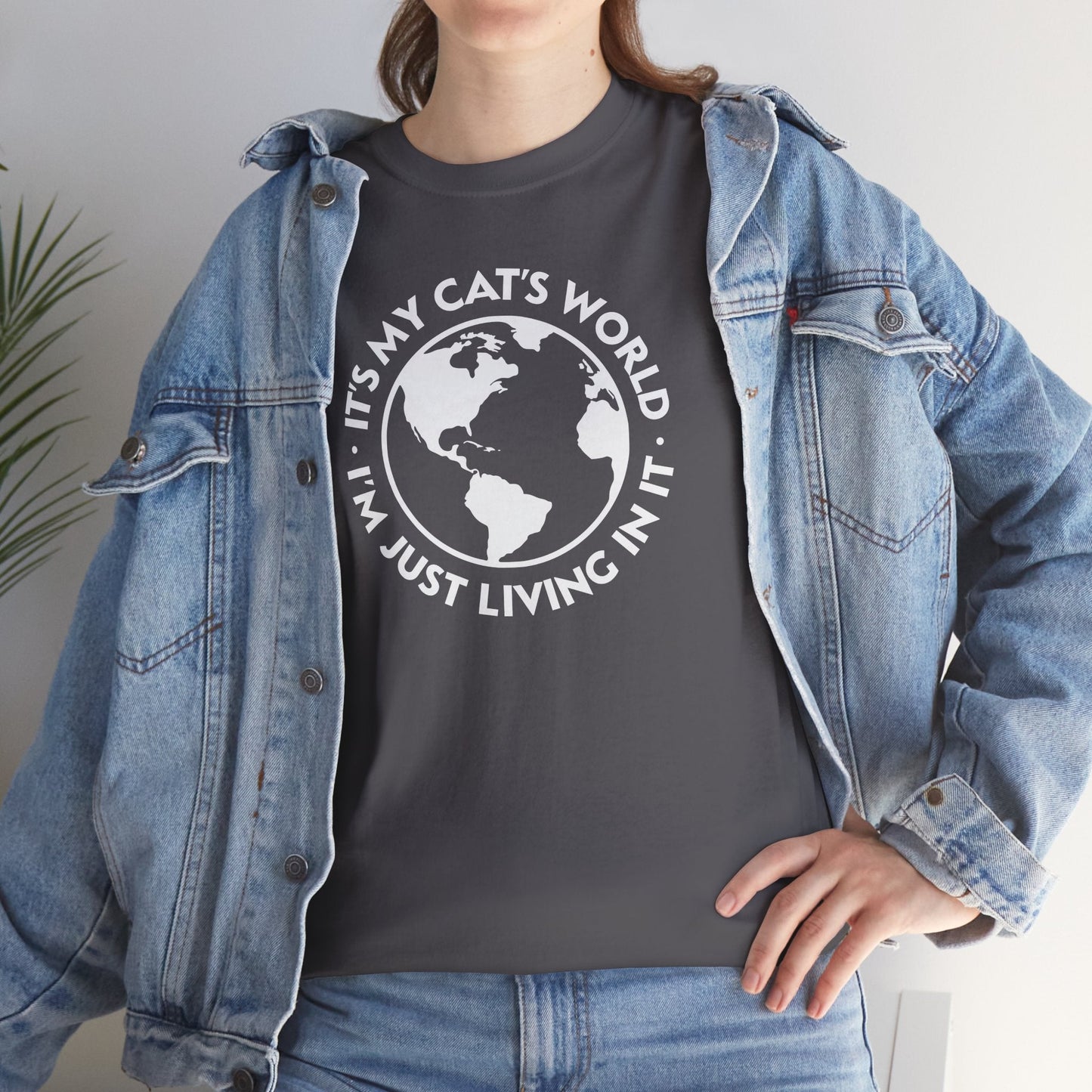 It's My Cat's World | Unisex Tee - Detezi Designs - 11221139556303368846