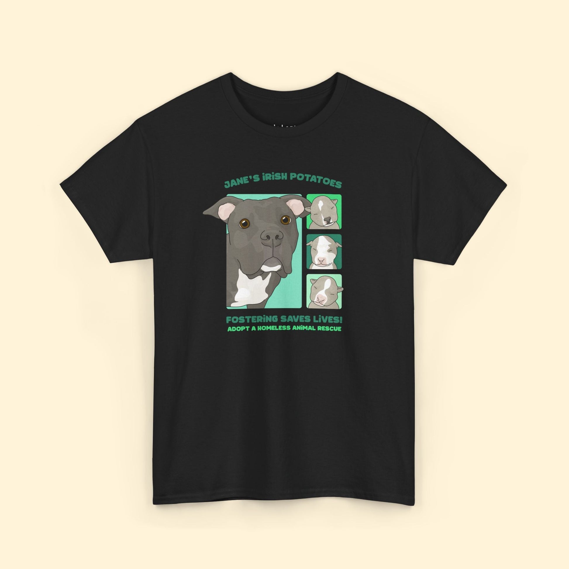 Jane's Irish Potatoes | FUNDRAISER for Adopt A Homeless Animal Rescue | T-shirt - Detezi Designs - 97650464165314948113