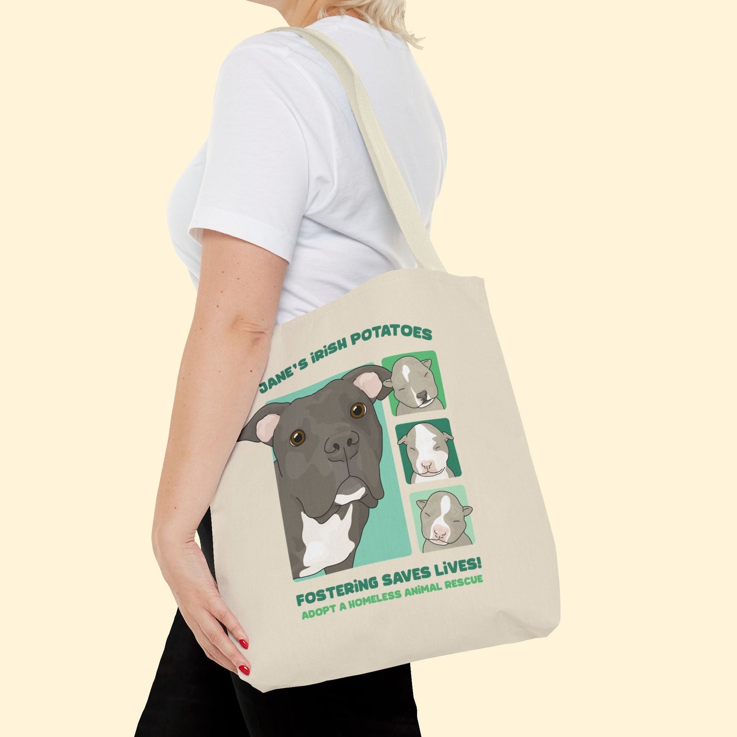 Jane's Irish Potatoes | FUNDRAISER for Adopt A Homeless Animal Rescue | Tote Bag - Detezi Designs - 10154616583157419957