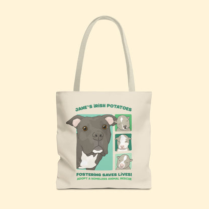 Jane's Irish Potatoes | FUNDRAISER for Adopt A Homeless Animal Rescue | Tote Bag - Detezi Designs - 14457832387597652754