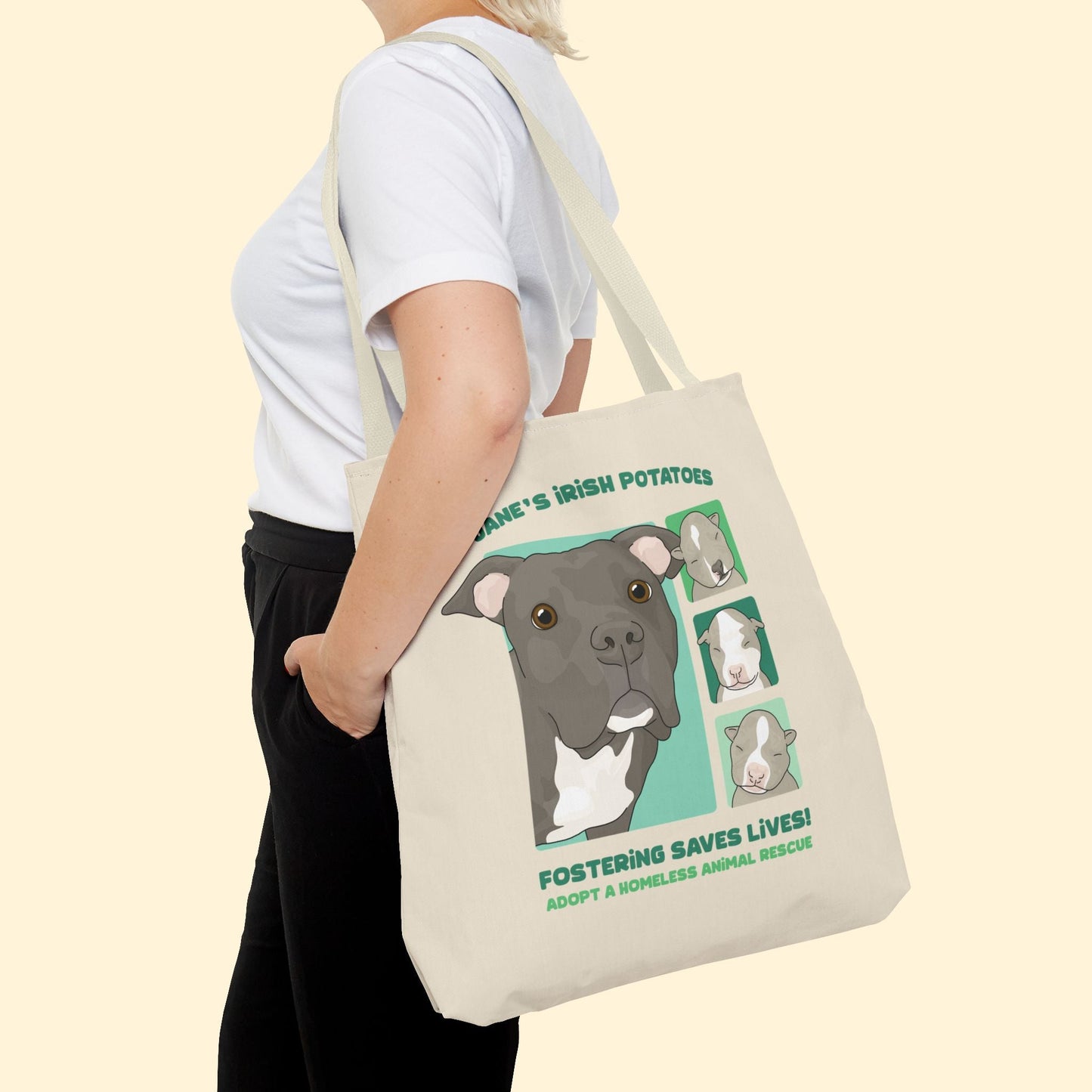 Jane's Irish Potatoes | FUNDRAISER for Adopt A Homeless Animal Rescue | Tote Bag - Detezi Designs - 14457832387597652754