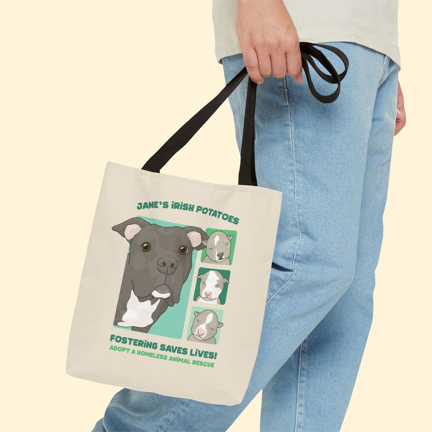 Jane's Irish Potatoes | FUNDRAISER for Adopt A Homeless Animal Rescue | Tote Bag - Detezi Designs - 14457832387597652754