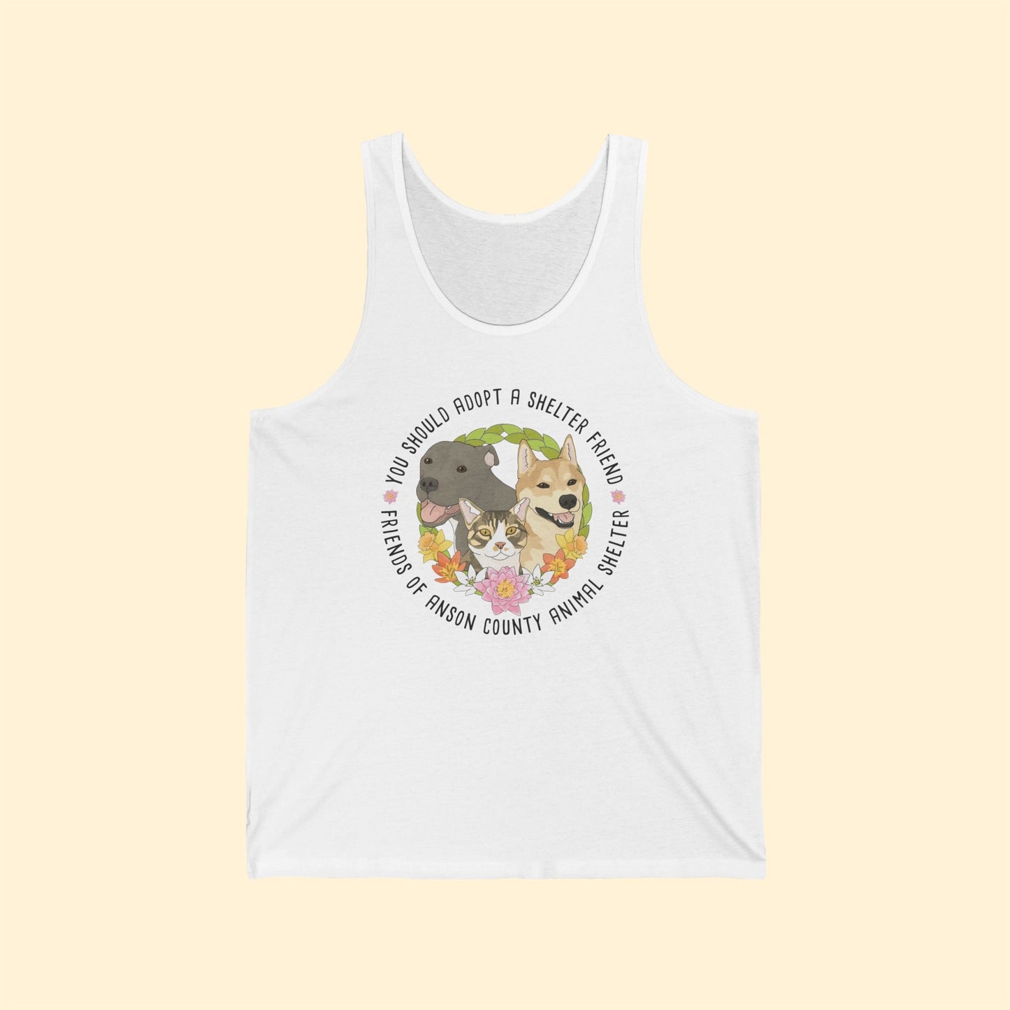 Jersey Tank Top | FUNDRAISER | Friends of Anson County Animal Shelter | Spring - Detezi Designs - 16586877959555374751