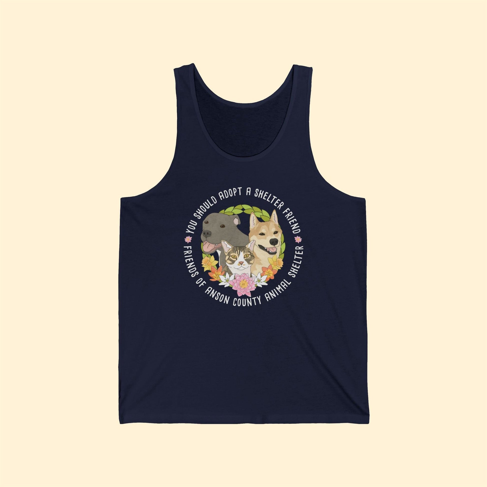 Jersey Tank Top | FUNDRAISER | Friends of Anson County Animal Shelter | Spring - Detezi Designs - 21545138941813194856
