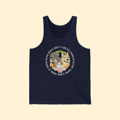 Jersey Tank Top | FUNDRAISER | Friends of Anson County Animal Shelter | Spring - Detezi Designs - 21545138941813194856