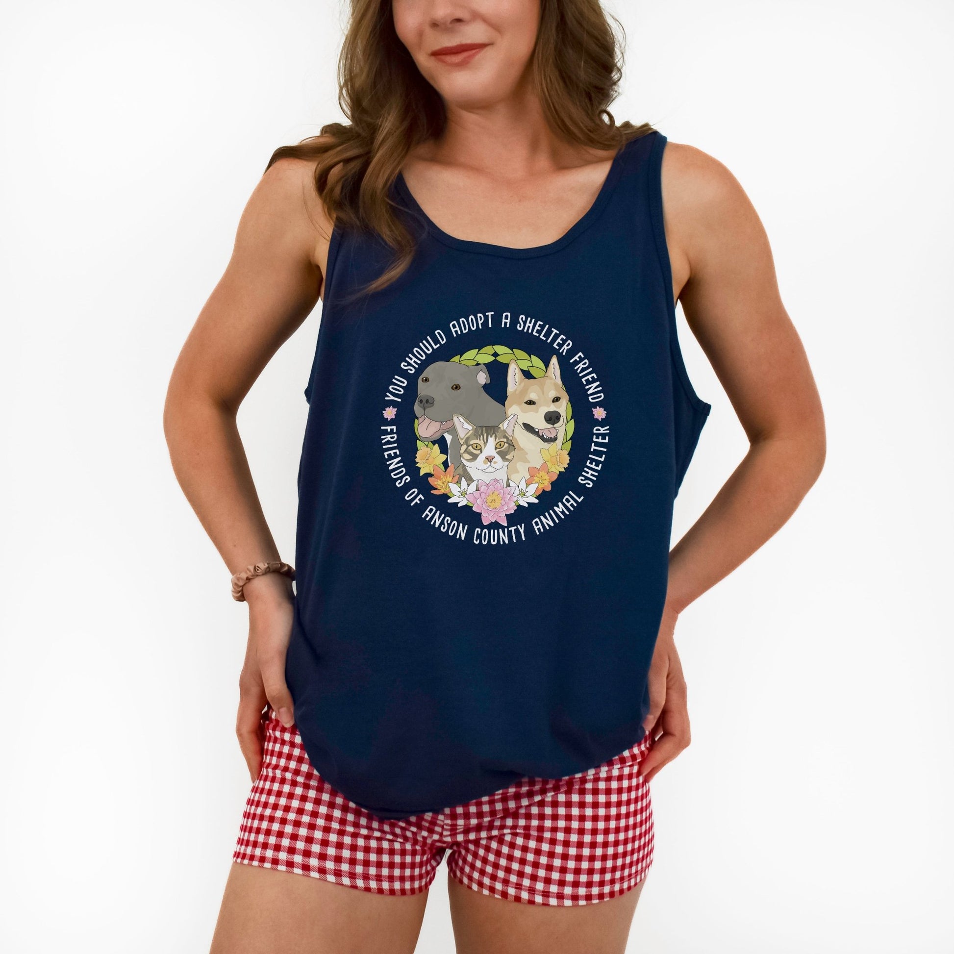 Jersey Tank Top | FUNDRAISER | Friends of Anson County Animal Shelter | Spring - Detezi Designs - 27187695606331957573