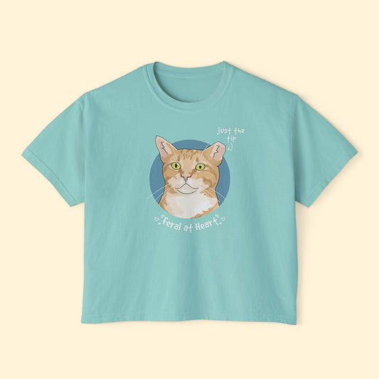Just The Tip | FUNDRAISER for Feral At Heart | Comfort Colors Boxy Tee - Detezi Designs - 30834365269091400734