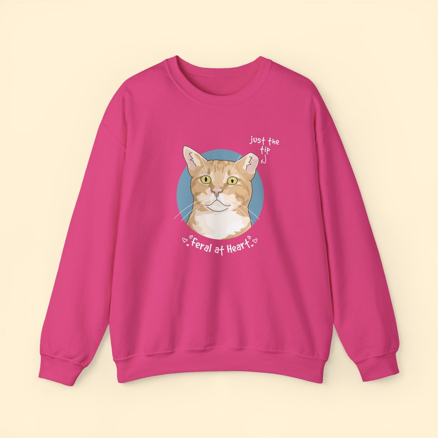 Just The Tip | FUNDRAISER for Feral At Heart | Crewneck Sweatshirt - Detezi Designs - 11601244980305849314