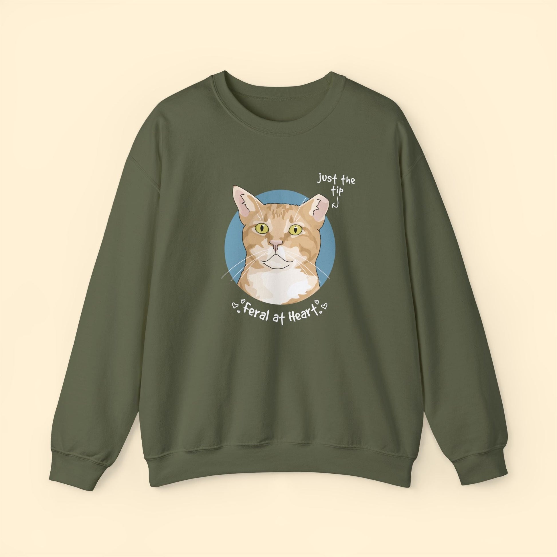 Just The Tip | FUNDRAISER for Feral At Heart | Crewneck Sweatshirt - Detezi Designs - 13070729969846358932