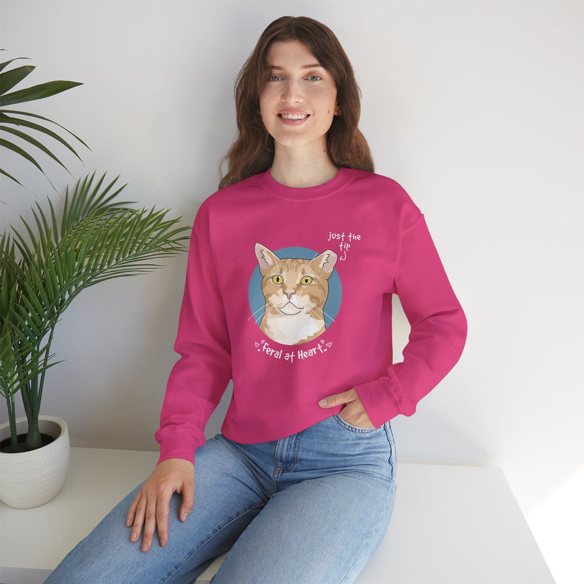 Just The Tip | FUNDRAISER for Feral At Heart | Crewneck Sweatshirt - Detezi Designs - 19122880961387844817