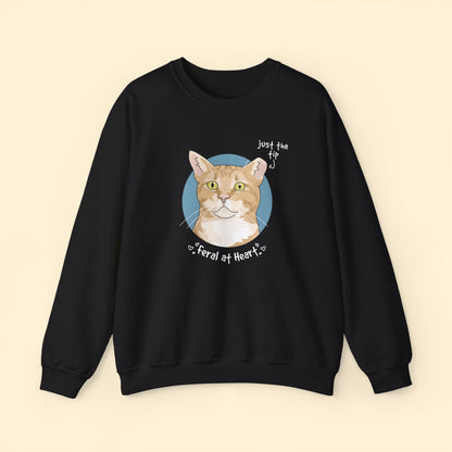 Just The Tip | FUNDRAISER for Feral At Heart | Crewneck Sweatshirt - Detezi Designs - 19122880961387844817