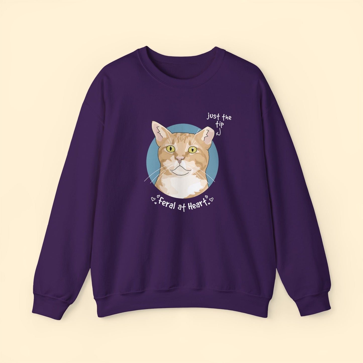 Just The Tip | FUNDRAISER for Feral At Heart | Crewneck Sweatshirt - Detezi Designs - 31892241241518588930