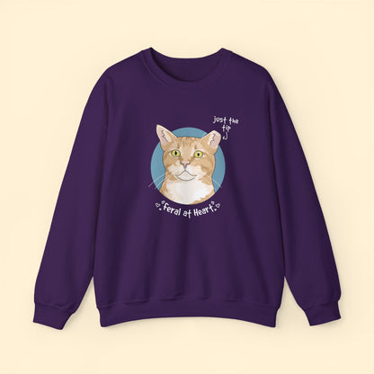 Just The Tip | FUNDRAISER for Feral At Heart | Crewneck Sweatshirt - Detezi Designs - 31892241241518588930