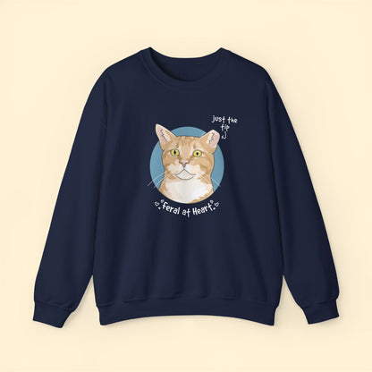 Just The Tip | FUNDRAISER for Feral At Heart | Crewneck Sweatshirt - Detezi Designs - 33416604862846232815