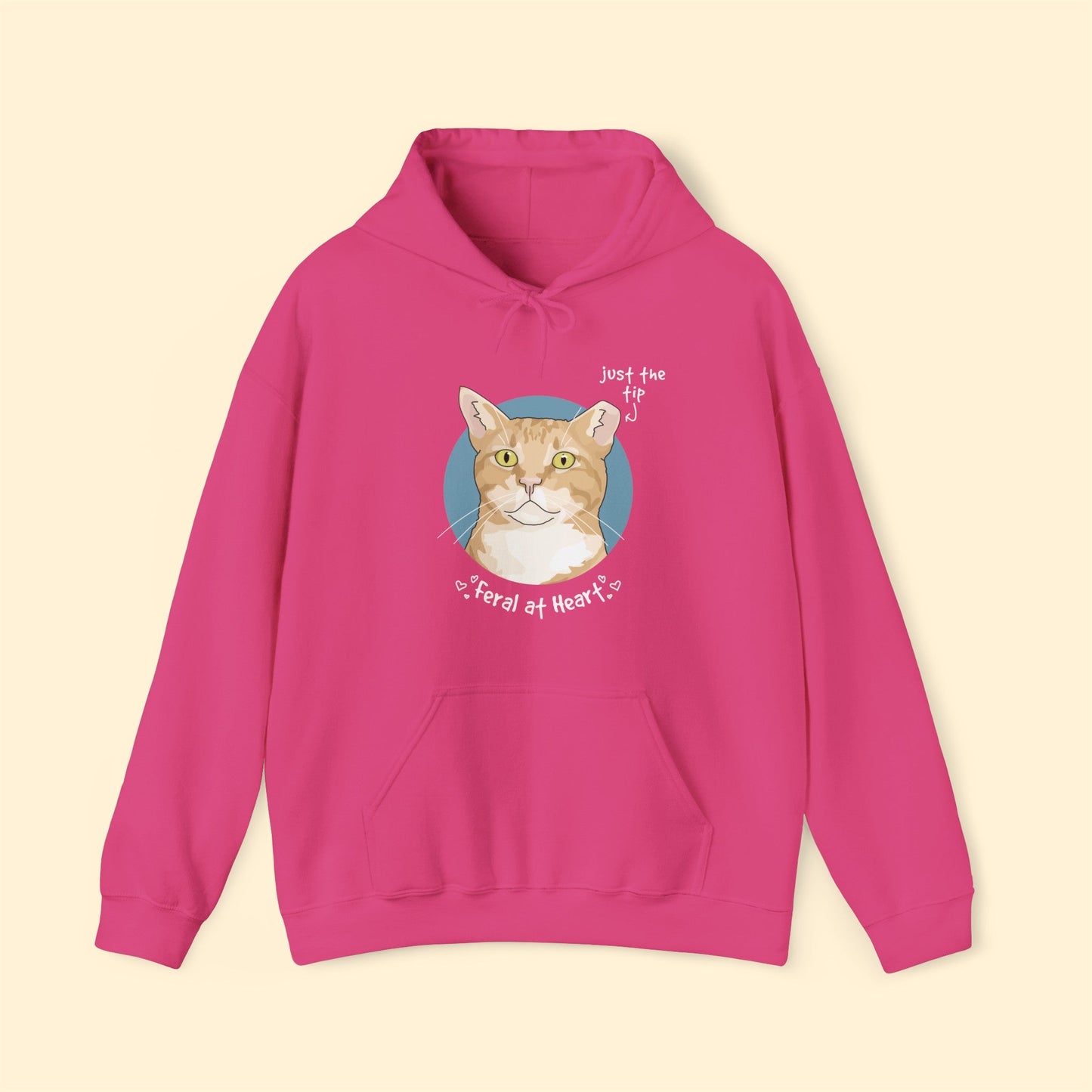 Just The Tip | FUNDRAISER for Feral At Heart | Hooded Sweatshirt - Detezi Designs-13965368037517775683