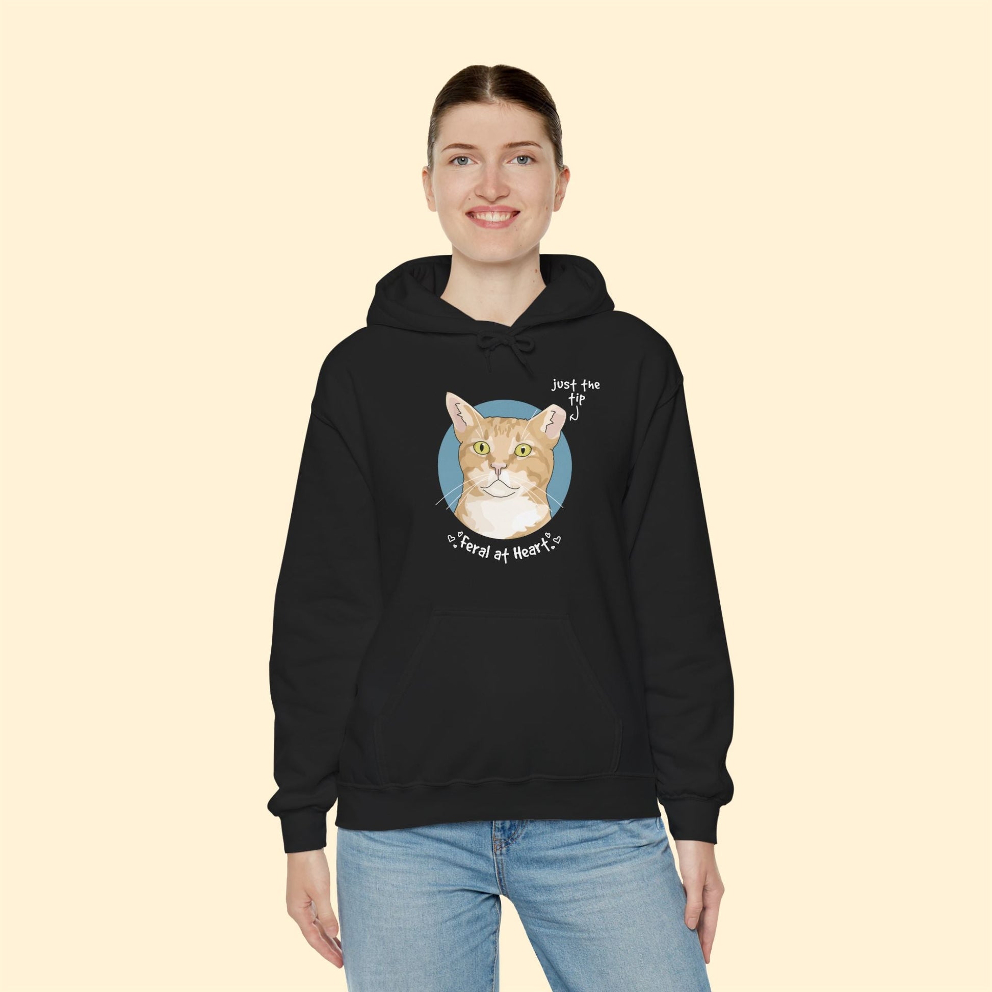 Just The Tip | FUNDRAISER for Feral At Heart | Hooded Sweatshirt - Detezi Designs - 13965368037517775683