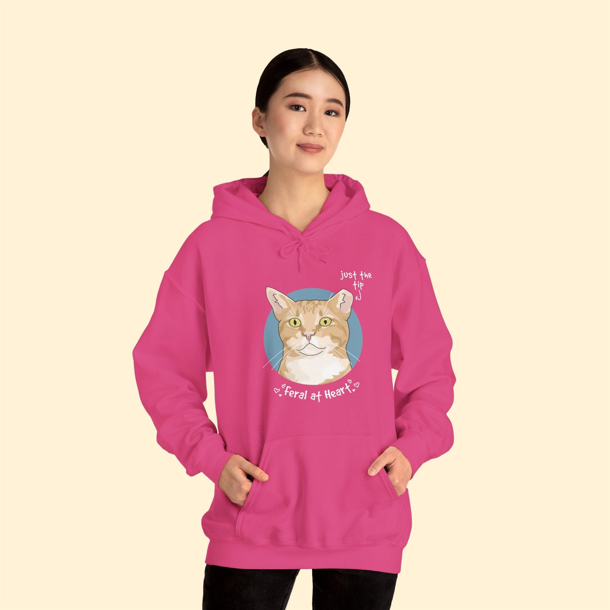 Just The Tip | FUNDRAISER for Feral At Heart | Hooded Sweatshirt - Detezi Designs - 13965368037517775683