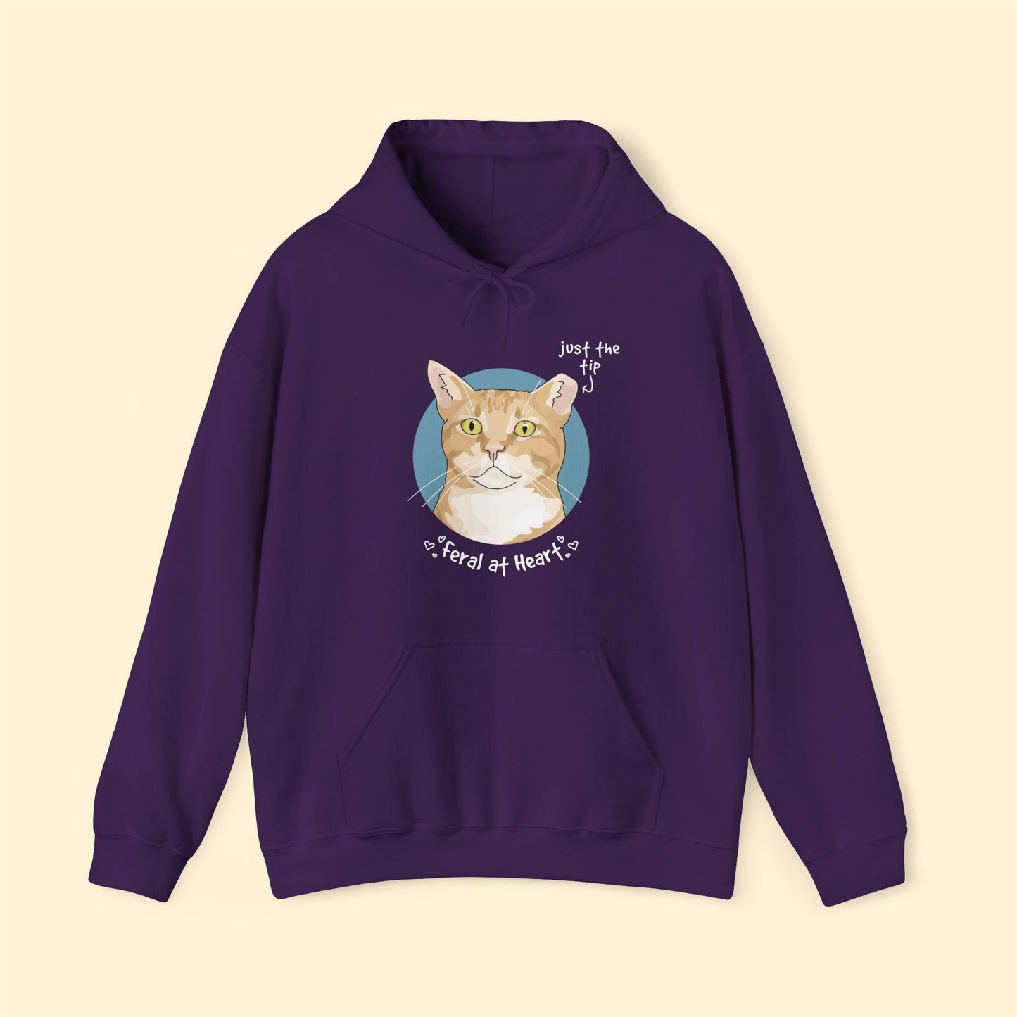 Just The Tip | FUNDRAISER for Feral At Heart | Hooded Sweatshirt - Detezi Designs - 20022294332616015120