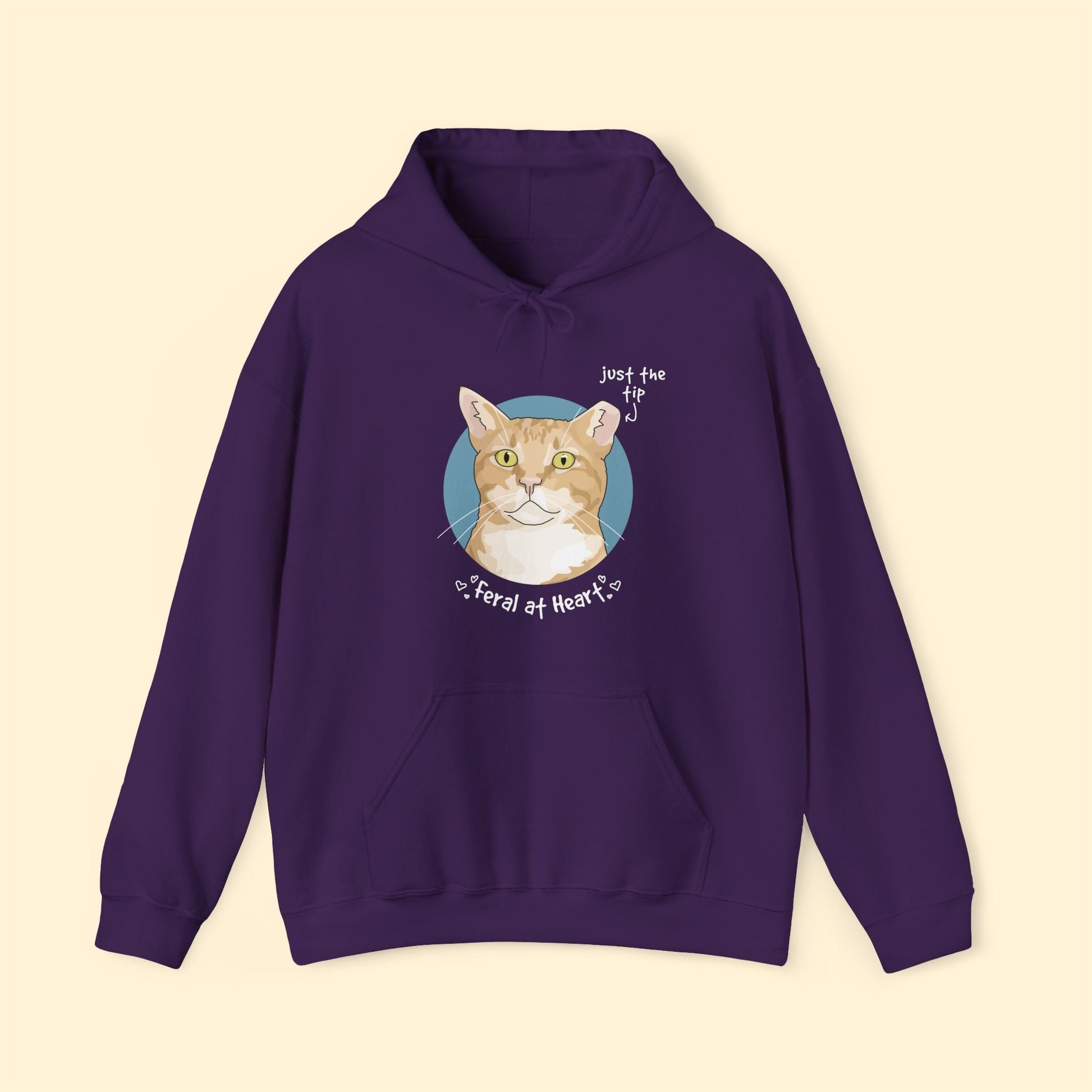 Just The Tip | FUNDRAISER for Feral At Heart | Hooded Sweatshirt - Detezi Designs - 20022294332616015120