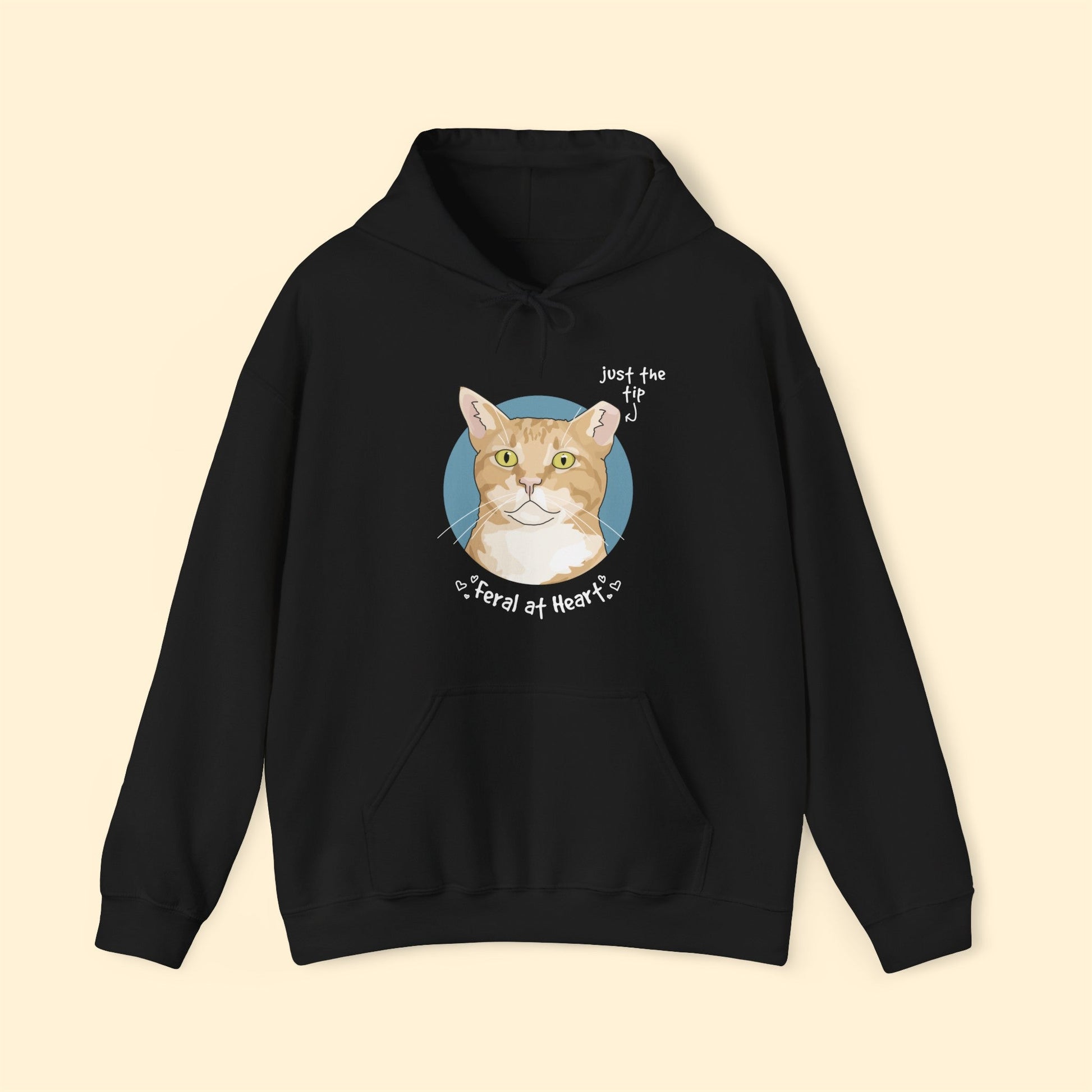 Just The Tip | FUNDRAISER for Feral At Heart | Hooded Sweatshirt - Detezi Designs-33007288298716658897