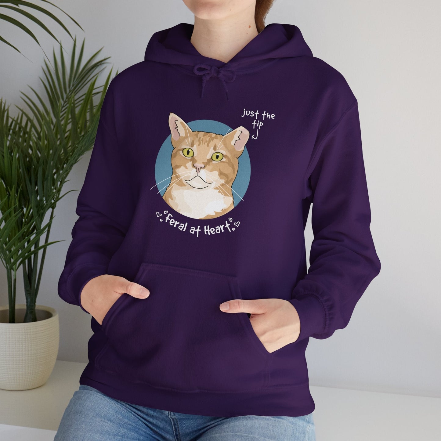 Just The Tip | FUNDRAISER for Feral At Heart | Hooded Sweatshirt - Detezi Designs-33014691919054296064