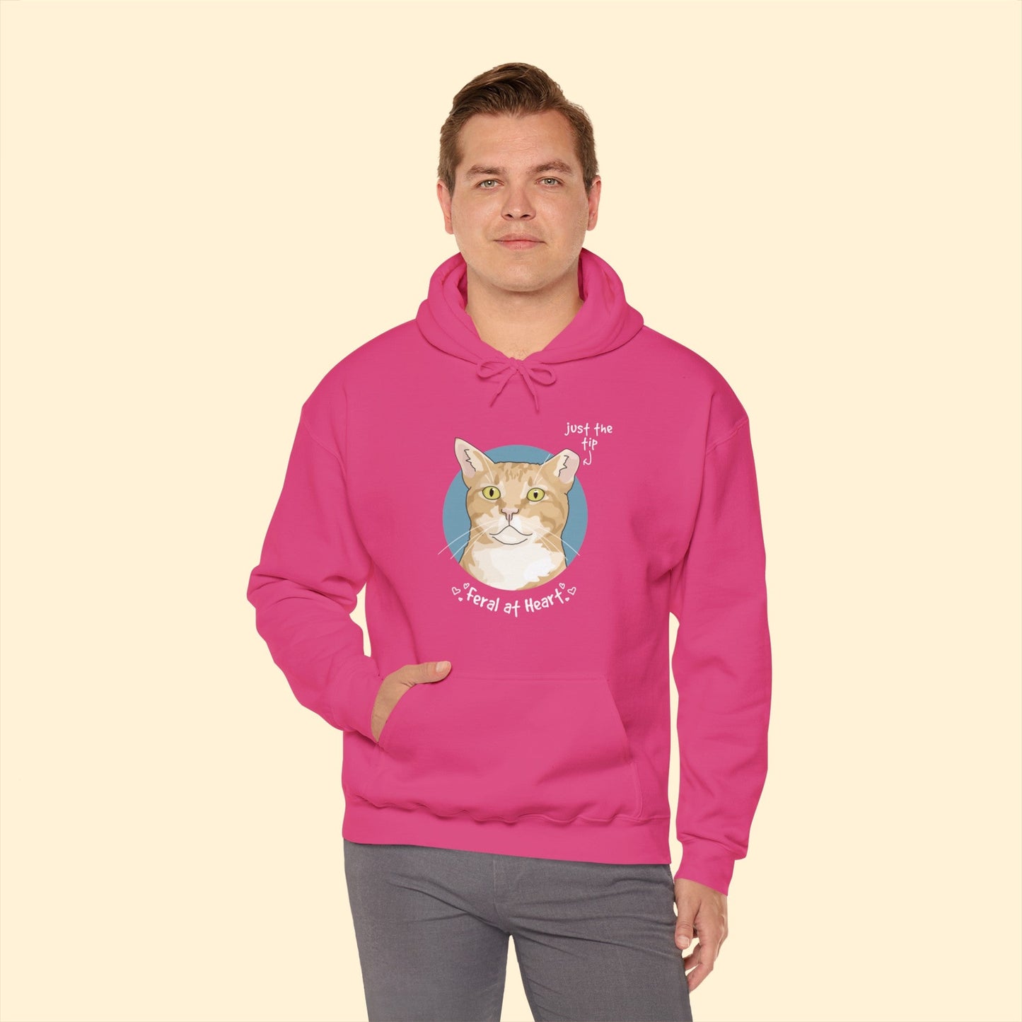 Just The Tip | FUNDRAISER for Feral At Heart | Hooded Sweatshirt - Detezi Designs-33014691919054296064