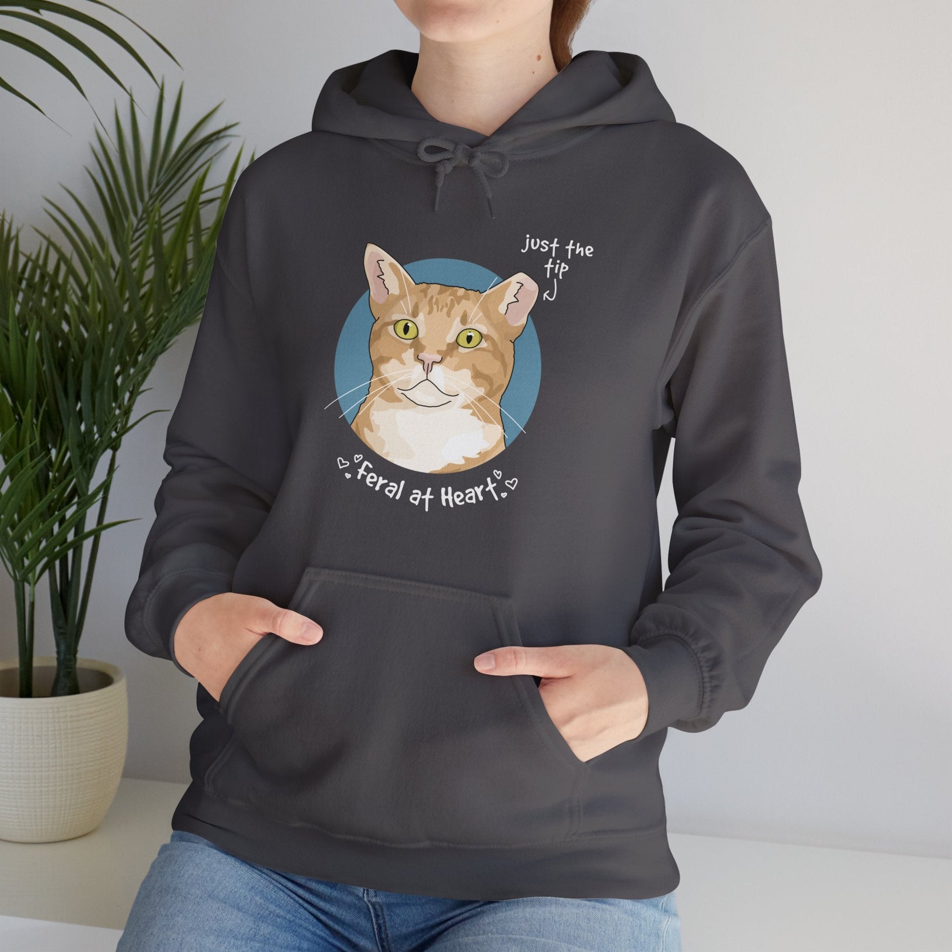 Just The Tip | FUNDRAISER for Feral At Heart | Hooded Sweatshirt - Detezi Designs-33014691919054296064