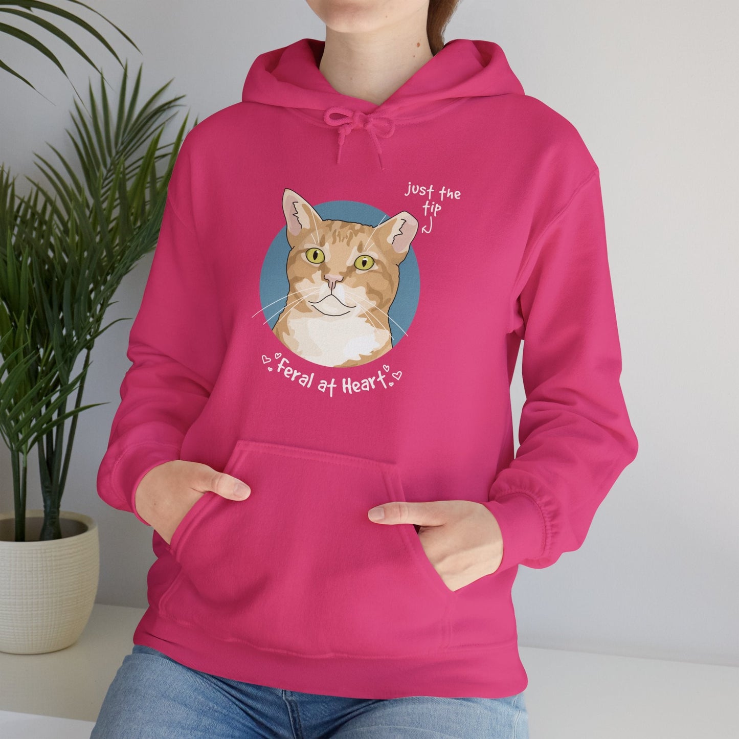 Just The Tip | FUNDRAISER for Feral At Heart | Hooded Sweatshirt - Detezi Designs-33014691919054296064