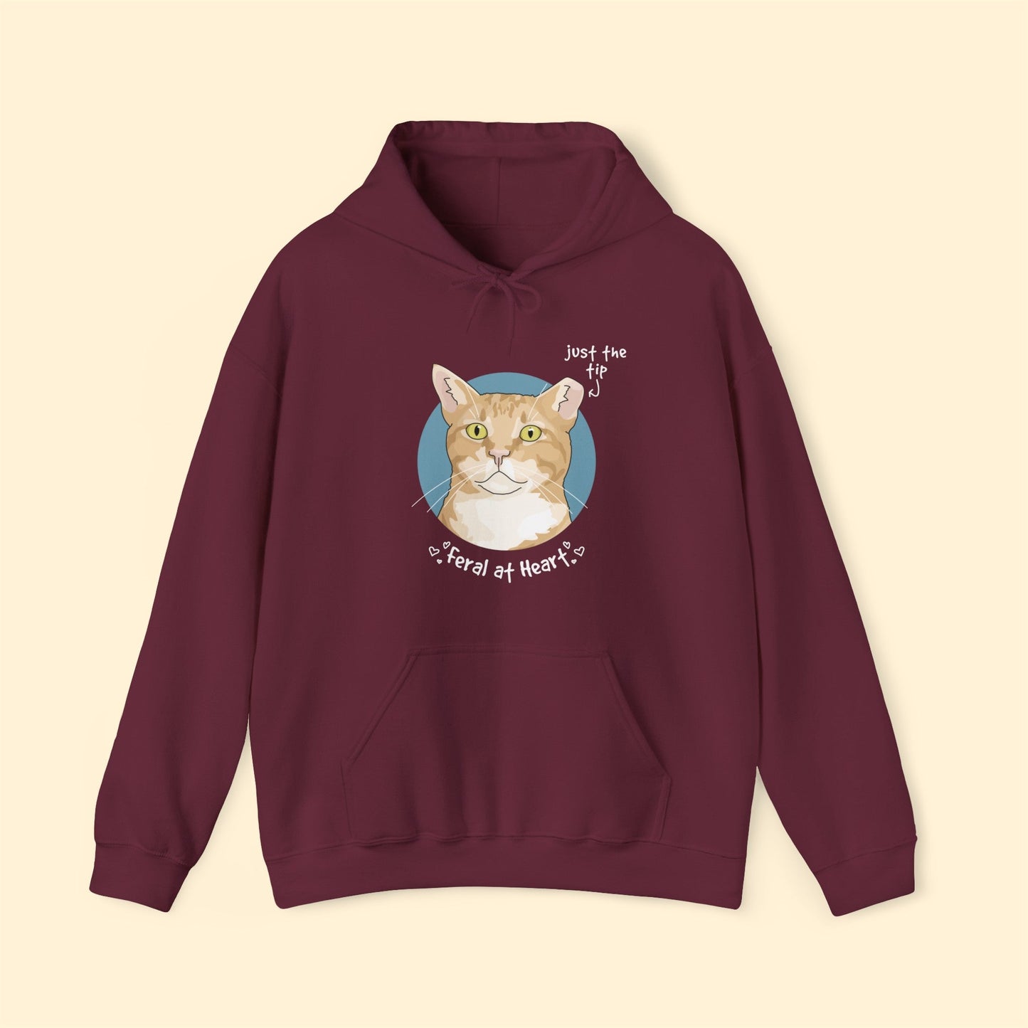 Just The Tip | FUNDRAISER for Feral At Heart | Hooded Sweatshirt - Detezi Designs-84209175814264951953