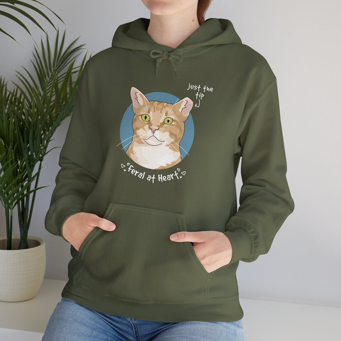Just The Tip | FUNDRAISER for Feral At Heart | Hooded Sweatshirt - Detezi Designs - 84209175814264951953